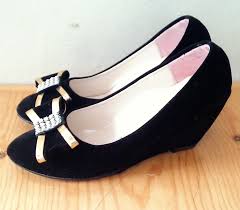 Jual Sepatu Wedges Kantor Kerja Formal Pantofel Wanita Cewek ...