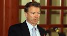 Rand Paul is shown speaking at