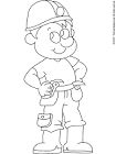 Construction coloring page