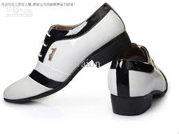 British Unique Black And White Cool Breathable Shoes Groom Shoes ...