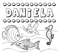 Desenhos do nome Daniela para imprimir e colorir com as crianças - 16858-daniela