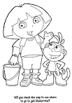Dora coloring page