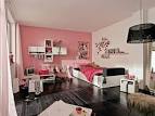 Girls Bedroom Design With Black Standing Lamp, Floating Wall ...