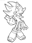 Sonic coloring page