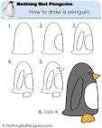 how to draw a pinquin