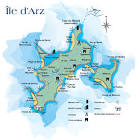Cartes de l'Ile aux Moines et Ile d'Arz : Tourisme Golfe du Morbihan