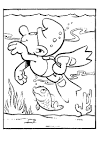 Swimming coloring page