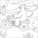 Bike Riding coloring page