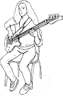 Bass Guitar coloring page