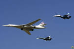 Tu-160x with escort during test flight