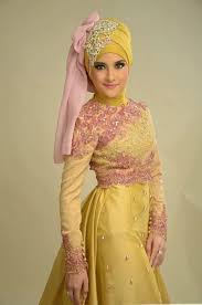 Model Kebaya Hijab Modern Kuning - Inspirasi Model Kebaya
