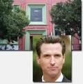Mayor Gavin Newsom was in the Richmond District at Alamo Elementary School