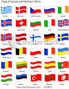 Vector Flags Of Europe And Northern Africa With A Wavy Appearance ...