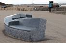 Solid stone seat. On the sea front promenade close to the area of the beach - via Daymix