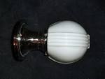 Bathroom Sconce - Milk Glass Shade on Nickel Plated Fixture from ...