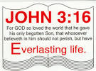 The verse, John 3:16,