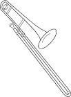 Trombone coloring page