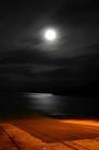 Moon light and sodium light. The old ferry slipway at Kyleakin. - via Daymix