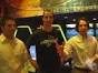 Chicago Machine attackman Mike Leveille plays some arcade games at