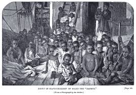 Slave trade ship, shows the terrible conditions Africans had to face