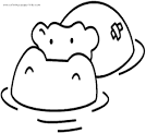 Hippo coloring page