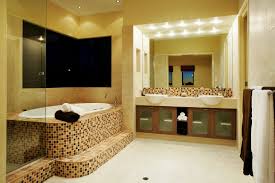 Awesome Interior Design Bathroom Feature Blue Ceramic Wall Scheme ...