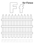 Fencing coloring page