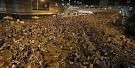 hongkong pro-democracy groups take to the streets, but in smaller.