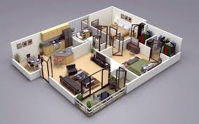 25 Two Bedroom House/Apartment Floor Plans