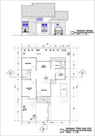 19 Contoh Denah Rumah Minimalis 1 dan 2 Lantai Type 60 - DesainIC