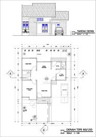 19 Contoh Denah Rumah Minimalis 1 dan 2 Lantai Type 60 - DesainIC