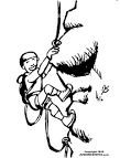 Rock Climbing coloring page