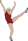Aerobic Dancer clip art - vector clip art online, royalty free ...