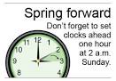 DAYLIGHT SAVINGS TIME - Spring Forward - March 8, 2015 | Southport.