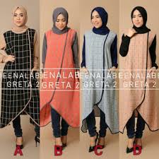 Jual Baju Hijab Atasan Modren - Greta Tuniq Vol. 2 By Queenalabels