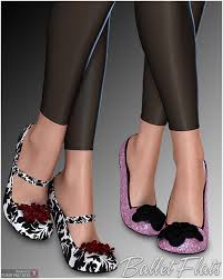 Ballet Flats 3D Figure Essentials Silver