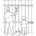 Fencing coloring page