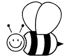 Bee coloring page
