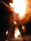 The burning of the wicker man is the climactic event of the festival. - via Daymix
