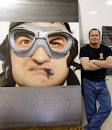Steve Driscoll with his freehand airbrushed masterpiece of Jon Belushi from ... - artist2_f