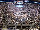 Huge crowd of Barack Obama supporters at the Xcel Energy Center ...