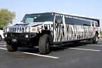 Rent a Zebra Hummer Limousine Miami Zebra Hummer Limo - A1 Limo Bus