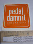 ORANGE PEDAL DAMN IT Niner Bike Mountain DECAL STICKER eBay