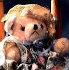 Antique teddy bear toy public - via Daymix