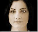 of the woman's face.