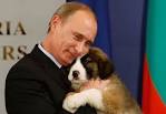 Vladimir Putin hugs a