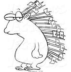 Porcupine coloring page