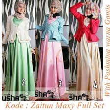 Jual Grosir Baju Muslim Tanah Abang | ZAITUN MAXY FULL SET SPANDEK ...