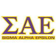 Greek Store Sigma Alpha Epsilon Letters Over Name Decal Greek.