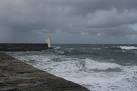 NJ9367 : Rosehearty harbour in a biting northerly wind - via Daymix
